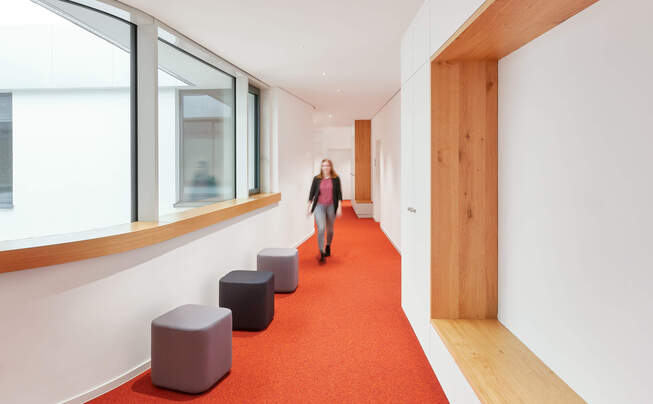 Interior view of the Grosskarolinenfeld town hall