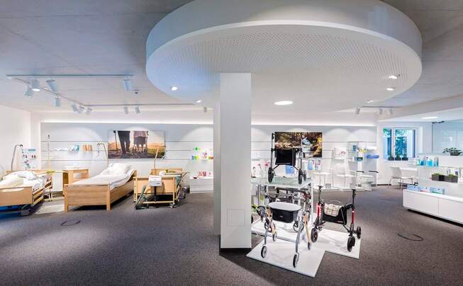Interior view of the Göldner medical supply store