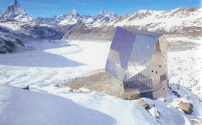 Aussenansicht der Monte-Rosa-Hütte Zermatt