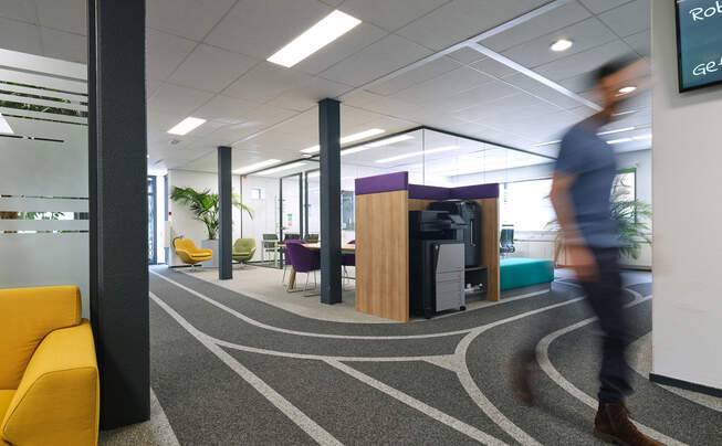 Interior view of Bechtle IT in Eindhoven