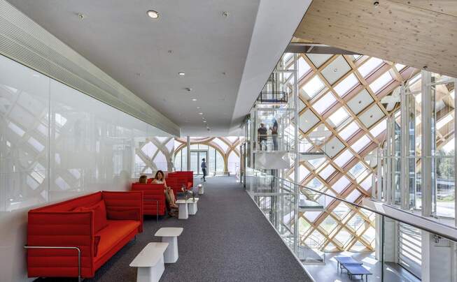 interior view of Swatch headquarters in Biel with Fabromont flooring