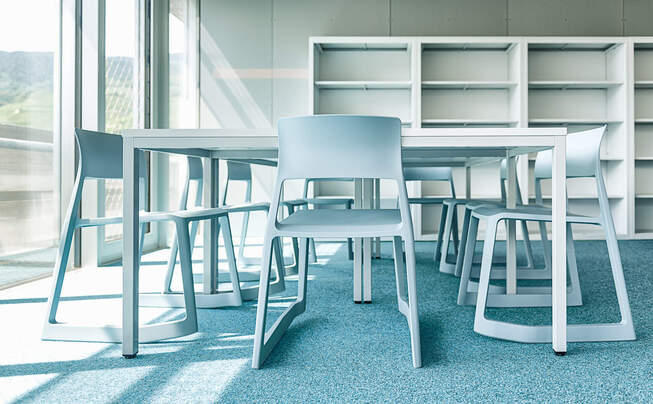 Classroom at the commercial and technical secondary school in Sierre