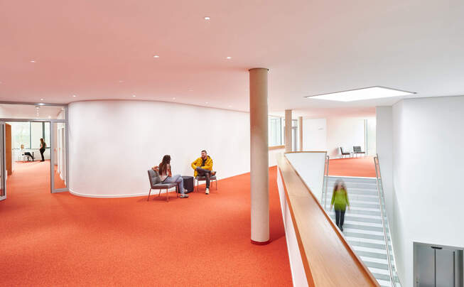 Interior view of the Grosskarolinenfeld town hall