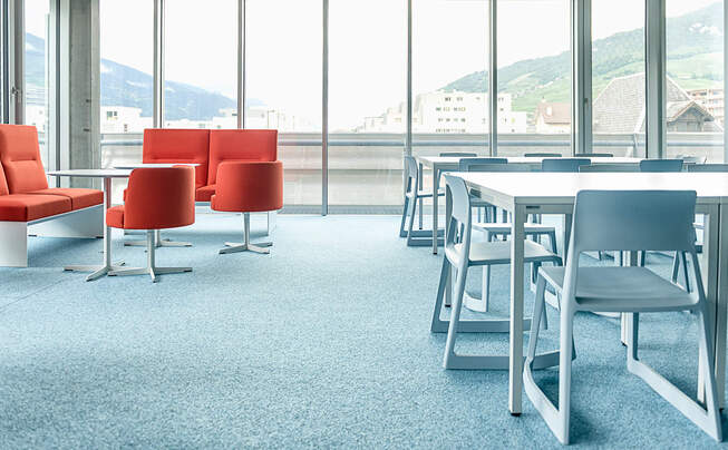 Classroom at the commercial and technical secondary school in Sierre