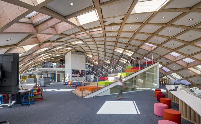 interior view of Swatch headquarters in Biel with Fabromont flooring