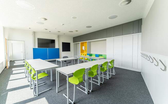 Interior view of the Leopold School in Altshausen